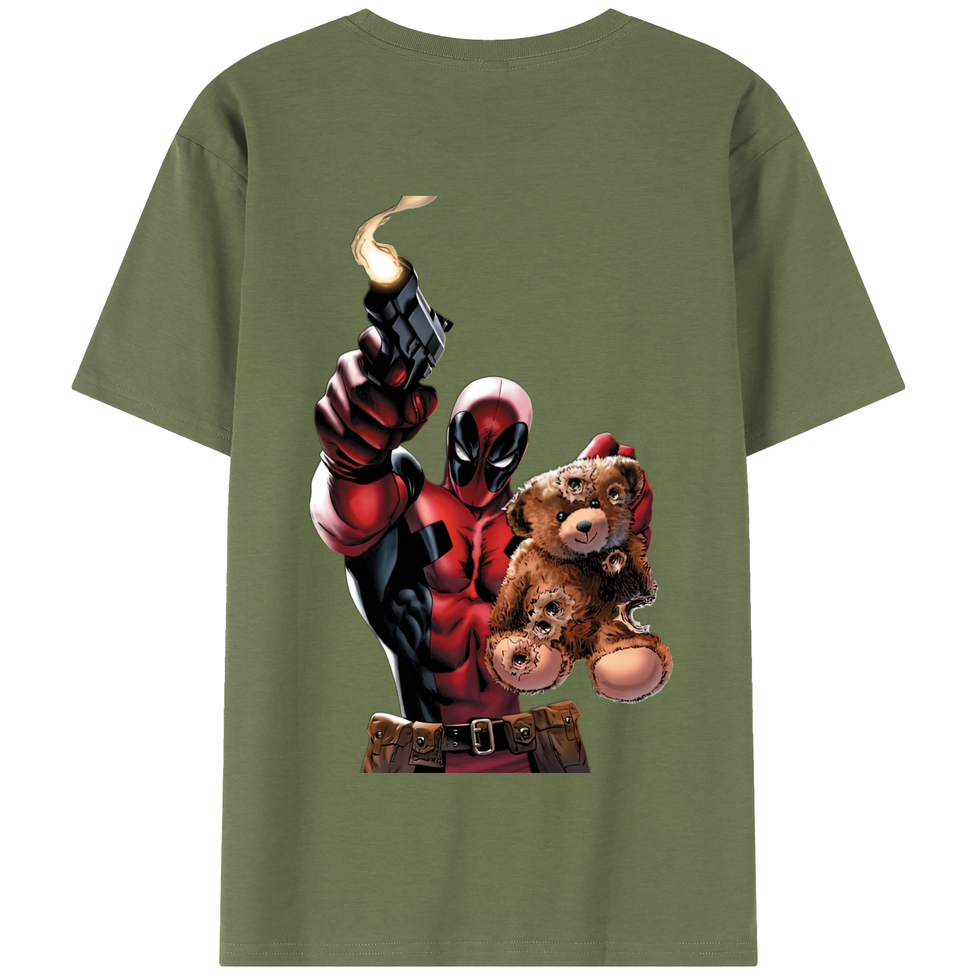 （画像用） Deadpool デッドプール 綿100％半袖Tシャツ（背面プリント）